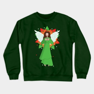 Christmas Flower Angel Crewneck Sweatshirt